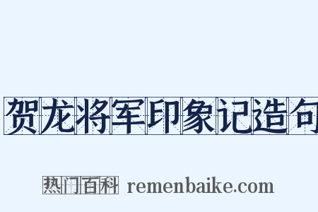 贺龙将军印象记造句是什么意思的图片